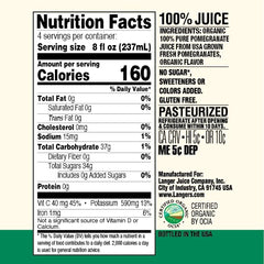 Langers Langer Farms pomegranate juice pour—easy serving for breakfast or smoothies.
