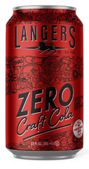 Langers Zero Craft Cola can with stevia offers crisp flavor, BPA-free packaging, great for a refreshing moment.