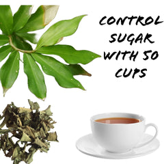 Lanka Flavors insulin leaves brewed into tea for a sugar-free, aromatic infusion.