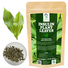 Lanka Flavors insulin leaves in resealable pouch for fresh herbal tea.