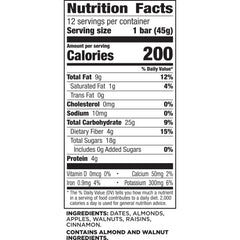 LÄRABAR Apple Pie ingredients close-up highlights dates, nuts, and apples