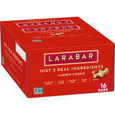 LÄRABAR Cashew Cookie bar on display front emphasizing simple ingredients and gluten-free vegan appeal
