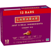 LÄRABAR Cherry Pie bars packaging highlights gluten-free vegan snack on the go