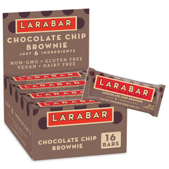 LÄRABAR Chocolate Chip Brownie 16-count pack for on-the-go energy.