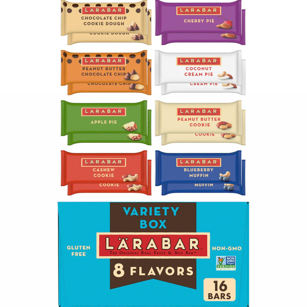 LÄRABAR Variety Pack box front for on-the-go snacking