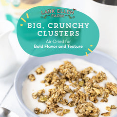 Lark Ellen Farm Vanilla Cinnamon Granola Clusters on cereal for texture and flavor