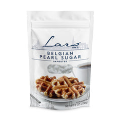 Lars' Own Belgian Pearl Sugar 8oz pouch front, resealable for freshness.
