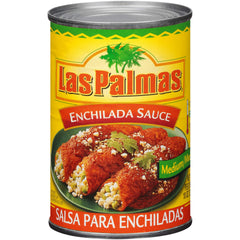 Las Palmas red enchilada sauce can showing bold color for enchiladas and tacos.