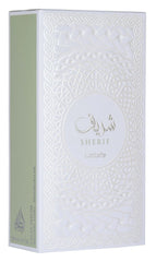 Lattafa Sherif base notes close-up evokes warm, long-lasting scent