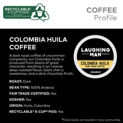 Keurig-compatible Laughing Man pods deliver reliable brews with convenience and consistent flavor.