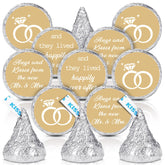 Laumoi Hugs and Kisses wedding stickers roll for quick candy packaging decor