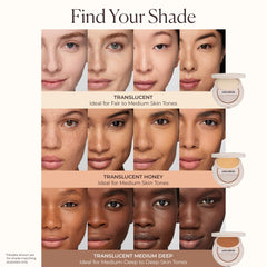Laura Mercier Ultra-Blur setting powder compact packaging close-up.