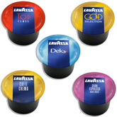Lavazza Blue Top Class pods in variety-pack visuals for a refined morning ritual.