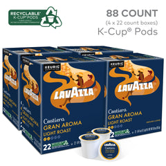 K-Cup pods of Lavazza Costiera Gran Aroma ready to brew