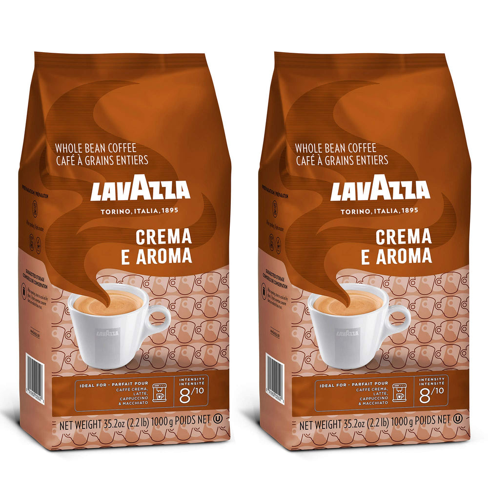 Lavazza Crema e Aroma bag of whole bean coffee for espresso crema.