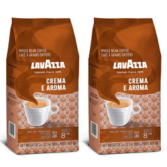 Lavazza Crema e Aroma bag of whole bean coffee for espresso crema.