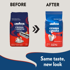 Creamy espresso crema achieved with Lavazza Crema e Gusto.