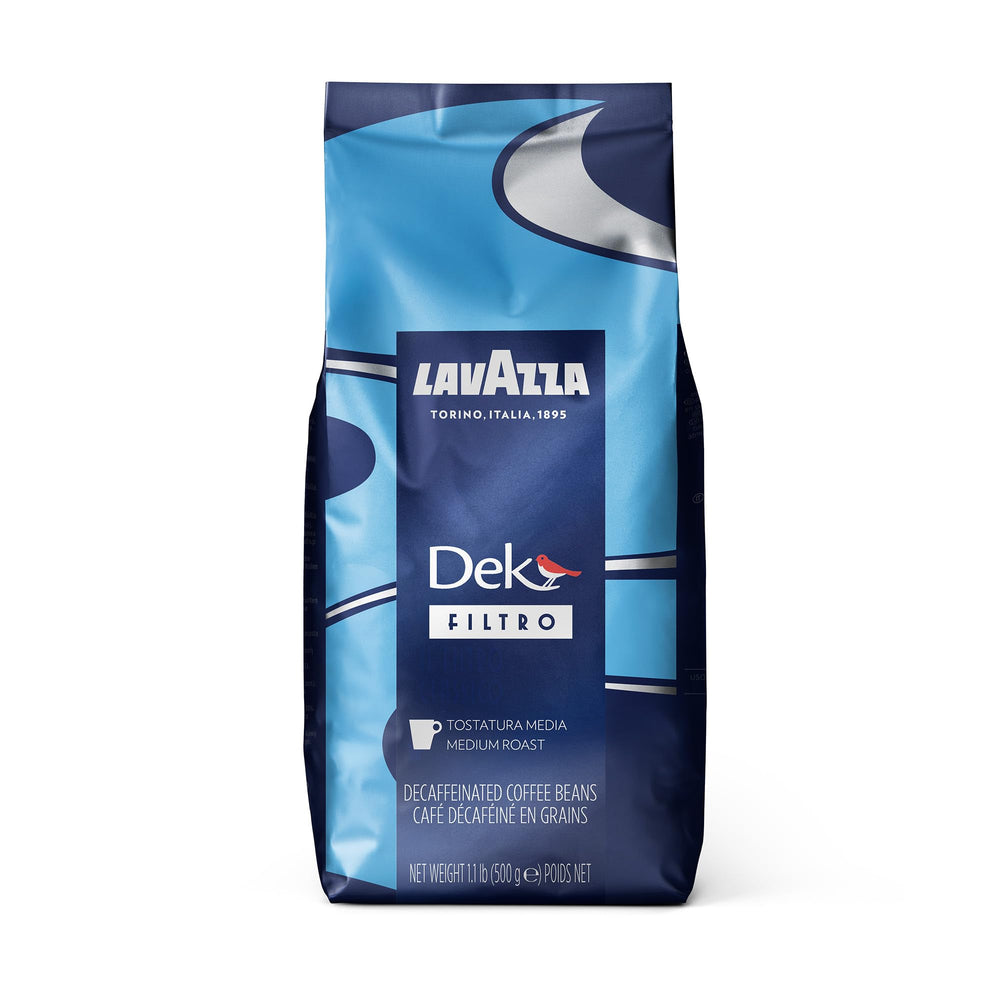 Lavazza Dek Filtro whole bean bag, decaf option for versatile at-home brewing