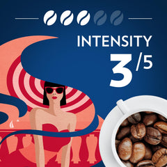 Lavazza Dolcevita Classico aroma closeup highlights roasted notes for a flavorful cup.