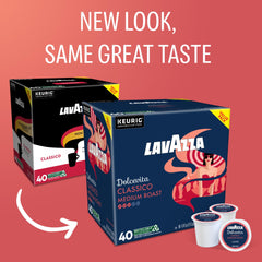 Lavazza Dolcevita Classico K-Cup pod close-up for a balanced cup.