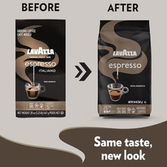 Lavazza Espresso Ground Coffee aroma notes of florals and fruit in close-up