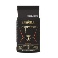 Lavazza Automobili Lamborghini beans in a 2.2 lb bag for home espresso.