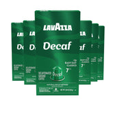 Lavazza Espresso Maestro DEK capsules close-up for convenient decaf espresso at home.