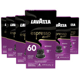 Lavazza Espresso Maestro Intenso 60-capsule pack on kitchen counter for quick espresso