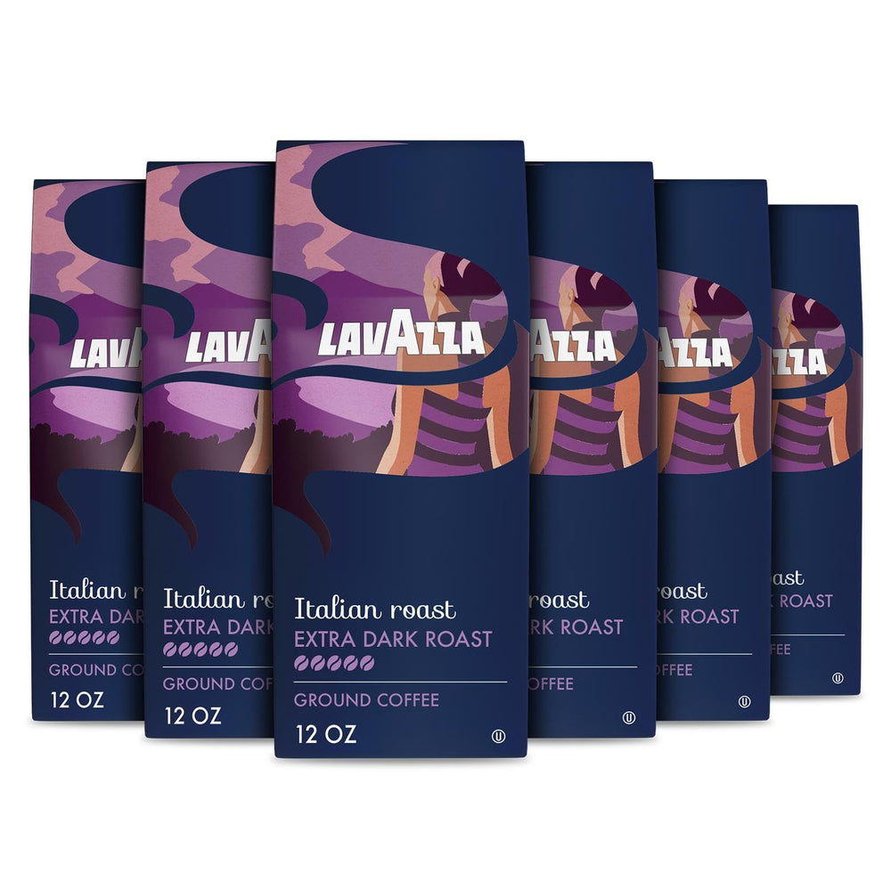 Lavazza Italian Roast ground coffee for bold drip brews.