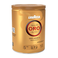 Lavazza Qualità Oro Arabica beans close-up, showcasing premium aroma and bright notes.