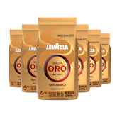 Lavazza Qualità Oro whole-bean-pack highlights fresh aroma for home brewing.