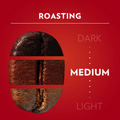 Lavazza Qualità Rossa medium roast delivers a smooth, full-bodied espresso experience.