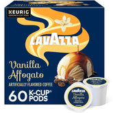 Lavazza Vanilla Affogato pods box shows convenient packaging for quick cups