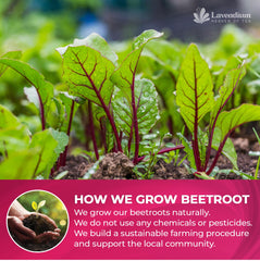 Lavendium Beetroot Powder used as natural food coloring in pastries.
