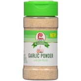 Lawry's Casero Garlic Powder jar adds ready-to-use garlic flavor for meals.