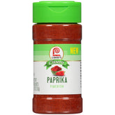 Lawry's Casero Paprika jar front view, showing vibrant color and subtle sweetness.