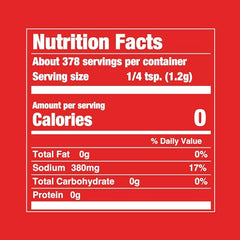 Lawry's Casero Seasoned Salt label close-up, highlighting paprika and turmeric for rich flavor.