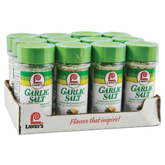 Lawry's garlic salt bottle with parsley label for rich seasoning