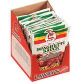 Lawry's Extra Rich & Thick sauce mix box front for quick weeknight pasta.