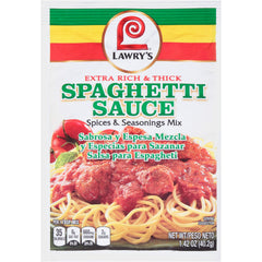 Lawry's sauce mix dry ingredients close-up, rich flavor base.