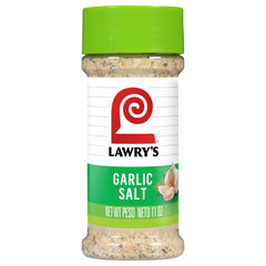 Lawry's Garlic Salt Parsley coarse bottle shown on counter for bold flavor enhancement