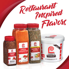 Lawry's Salt-Free 17 Seasoning ingredients closeup shows sesame, turmeric, basil
