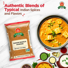 Laxmi Garam Masala in a spice bottle for pantry storage and quick use.