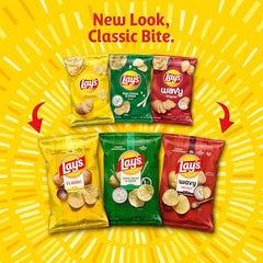 Lay's Classic chips with crisp, golden texture