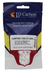 LD Carlson Sodium Campden tablets bottle for wine making and oxidation protection.