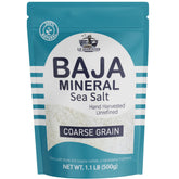 Le Marinier Baja salt bottle pour shows coarse crystals and mineral richness.