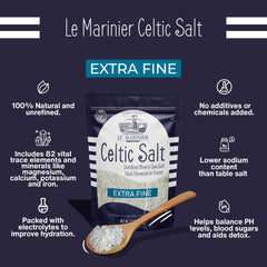 LE MARINIER hand harvest salt conveys artisanal heritage and pristine marine origins