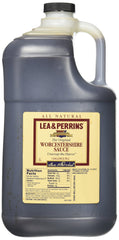 Lea & Perrins Worcestershire Sauce 1 gal jug pour adds tangy depth to beef dishes.