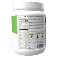 LEAN1 prepared chocolate shake in a glass, ready for on-the-go meals