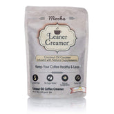 Leaner Creamer Decadent Mocha powder pour for a smooth, dairy-free mocha-style cup.